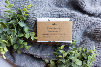 Eucalyptus and spearmint scented oatmeal and shea butter soap bar