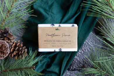 northern pine scented oatmeal and shea butter soap bar